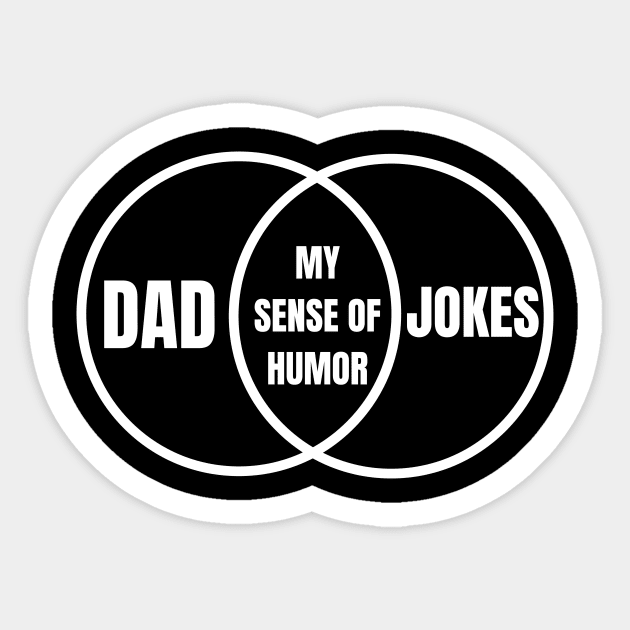 Dad jokes venn diagram Sticker by Caregiverology